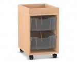 Flexeo Regal PRO, 1 Reihe, 2 Boxen Gr. M, Aufkantung  (Zoom)