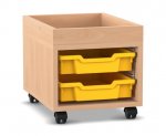 Flexeo Regal PRO, 1 Reihe, 2 Boxen Gr. S, Aufkantung  (Zoom)