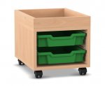 Flexeo Regal PRO, 1 Reihe, 2 Boxen Gr. S, Aufkantung  (Zoom)
