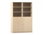 Flexeo Schrank, 10 Fächer, 2 Halbtüren, Mittelwand, Breite 126,4 cm  (Zoom)