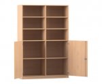 Flexeo Schrank, 10 Fächer, 2 Halbtüren, Mittelwand, Breite 126,4 cm  (Zoom)