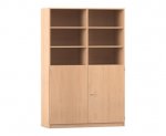 Flexeo Schrank, 10 Fächer, 2 Halbtüren, Mittelwand, Breite 126,4 cm  (Zoom)