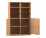 Flexeo Schrank, 10 Fächer, 2 Halbtüren, Mittelwand, Breite 126,4 cm  (Zoom)
