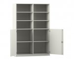 Flexeo Schrank, 10 Fächer, 2 Halbtüren, Mittelwand, Breite 126,4 cm  (Zoom)