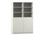 Flexeo Schrank, 10 Fächer, 2 Halbtüren, Mittelwand, Breite 126,4 cm  (Zoom)