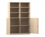 Flexeo Schrank, 10 Fächer, 2 Halbtüren, Mittelwand, Breite 126,4 cm  (Zoom)