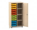 Flexeo Schrank PRO, 2 Reihen, 12 Boxen Gr. S, 4 Fcher rechts, 2 Tren
