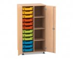 Flexeo Schrank PRO, 2 Reihen, 12 Boxen Gr. S, 4 Fächer rechts, 2 Türen  (Zoom)
