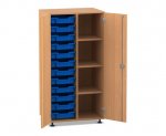 Flexeo Schrank PRO, 2 Reihen, 12 Boxen Gr. S, 4 Fächer rechts, 2 Türen  (Zoom)