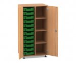 Flexeo Schrank PRO, 2 Reihen, 12 Boxen Gr. S, 4 Fächer rechts, 2 Türen  (Zoom)