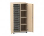 Flexeo Schrank PRO, 2 Reihen, 12 Boxen Gr. S, 4 Fächer rechts, 2 Türen  (Zoom)