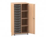 Flexeo Schrank PRO, 2 Reihen, 12 Boxen Gr. S, 4 Fächer rechts, 2 Türen  (Zoom)