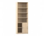 Flexeo Kombi-Schrank, Schiebetren, oben 4 Fcher = 6 Ordnerhhen