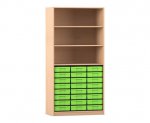Flexeo Regal, 3 Reihen, 24 kleine Boxen, 3 Fächer oben 3246 (Zoom)