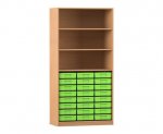 Flexeo Regal, 3 Reihen, 24 kleine Boxen, 3 Fächer oben 3246 (Zoom)