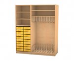 Flexeo Liegepolsterschrank fr 9 Liegepolster, 20 kleine Boxen