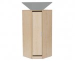 Flexeo Garderoben-Eckschrank Armadio, 1 Tür, mit Fachboden, Höhe 154,8 cm  (Zoom)