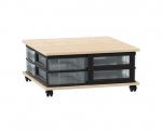 Flexeo Fahrbares Containersystem mit Ablage, 8 kleine Boxen  (Zoom)