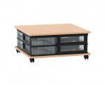 Flexeo Fahrbares Containersystem mit Ablage, 8 kleine Boxen  (Zoom)
