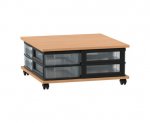 Flexeo Fahrbares Containersystem mit Ablage, 8 kleine Boxen  (Zoom)