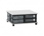 Flexeo Fahrbares Containersystem mit Ablage, 8 kleine Boxen  (Zoom)