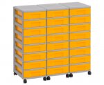 Flexeo Container-System 3 Reihen, 24 kleine Boxen  (Zoom)