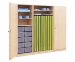 Flexeo Liegepolsterschrank fr 9 Liegepolster, 10 Boxen, 2 Tren