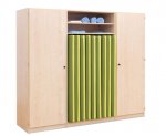 Flexeo Liegepolsterschrank für 9 Liegepolster, 16 breite Fächer, 2 Türen  (Zoom)