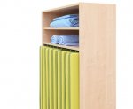 Flexeo Liegepolsterschrank für 9 Liegepolster, 16 breite Fächer, 2 Türen  (Zoom)