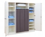 Flexeo Liegepolsterschrank für 9 Liegepolster, 16 schmale Fächer, 2 Türen  (Zoom)