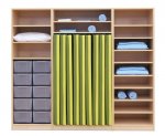Flexeo Liegepolsterschrank fr 9 Liegepolster, 14 Fcher, 10 Boxen