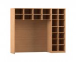 Flexeo Bettzeugschrank für Liegen, 22 Fächer, H x B: 190 x 226 cm  (Zoom)