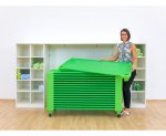 Flexeo Bettzeugschrank für Liegen, 20 Fächer, H x B: 143,9 x 288,2 cm  (Zoom)