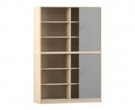 Flexeo Rollladenschrank, 12 Fcher, Mittelwand, 2 Tren, Breite 126,4 cm