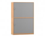 Flexeo Rollladenschrank, 12 Fächer, Mittelwand, 2 Türen, Breite 126,4 cm  (Zoom)