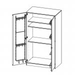 Conen Musikschrank, 5 Ordnerhöhen, Türen mit Instrumentenhalterungen, mit Sockel Musikschrank 2 (Zoom)