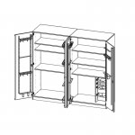 Conen Musikschrank, Türen mit Instrumentenhalterungen, mit 4 ErgoTray Boxen Musikschrank 2 (Zoom)