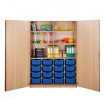 Conen Hochschrank breit mit 16 hohen Ergo Tray Boxen