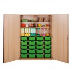 Conen Hochschrank breit mit 20 hohen Ergo Tray Boxen