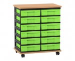 Flexeo Fahrbares Containersystem mit Ablage, 12 kleine Boxen  (Zoom)