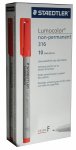 Staedtler Overhead Marker, non-permanent, 10er rot (Zoom)