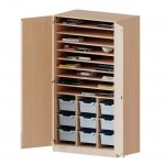Conen Bastelschrank, 5 Ordnerhhen, mit 9 hohen ErgoTray Boxen - Serie EVO180