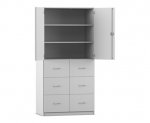Flexeo Schrank, 6 Hängeregister, 3 Fächer, 2 Türen, Breite 94,4 cm  (Zoom)
