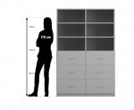 Flexeo Schrank, 6 Hängeregister, 6 Fächer, Mittelwand, Breite 126,4 cm  (Zoom)