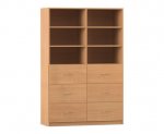 Flexeo Schrank, 6 Hängeregister, 6 Fächer, Mittelwand, Breite 126,4 cm  (Zoom)