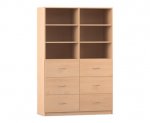Flexeo Schrank, 6 Hängeregister, 6 Fächer, Mittelwand, Breite 126,4 cm  (Zoom)
