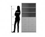 Flexeo Schrank, 6 Hängeregister, 3 Fächer, Breite 94,4 cm  (Zoom)