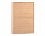 Flexeo Rollladenschrank, 12 Fächer, Mittelwand, Tür unten, Breite 126,4 cm  (Zoom)