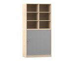 Flexeo Rollladenschrank, 12 Fächer, Mittelwand, Tür unten, Breite 94,4 cm  (Zoom)