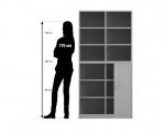 Flexeo Rollladenschrank, 12 Fächer, Mittelwand, Tür unten, Breite 94,4 cm  (Zoom)